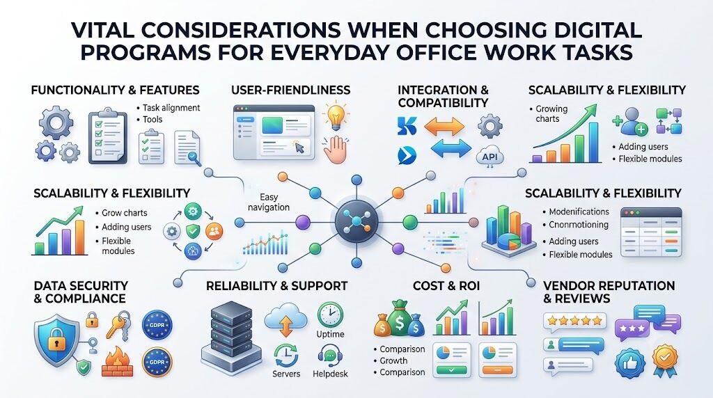 Vital Considerations When Choosing Digital Programs For Everyday Office Work Tasks