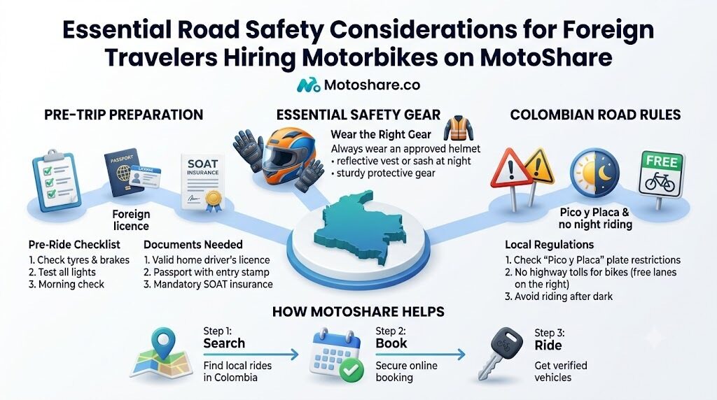 Essential road safety considerations for foreign travelers hiring motorbikes on Motoshare platform