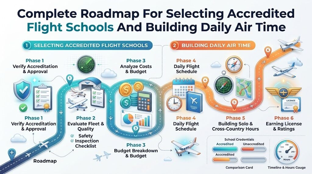 Complete Roadmap For Selecting Accredited Flight Schools And Building Daily Air Time