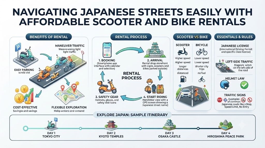 Navigating Japanese Streets Easily With Affordable Scooter And Bike Rentals