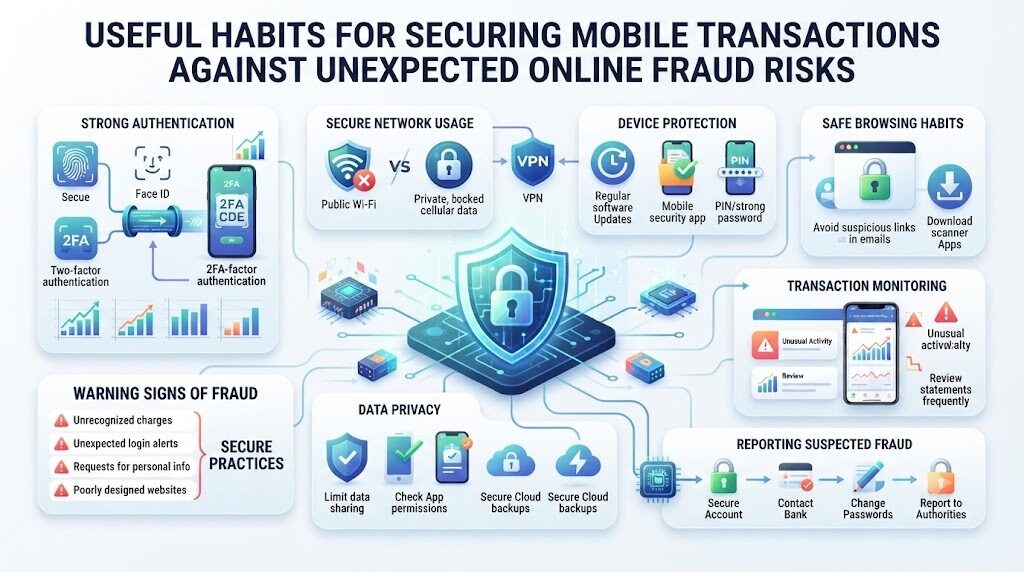 Useful habits for securing mobile transactions against unexpected online fraud risks