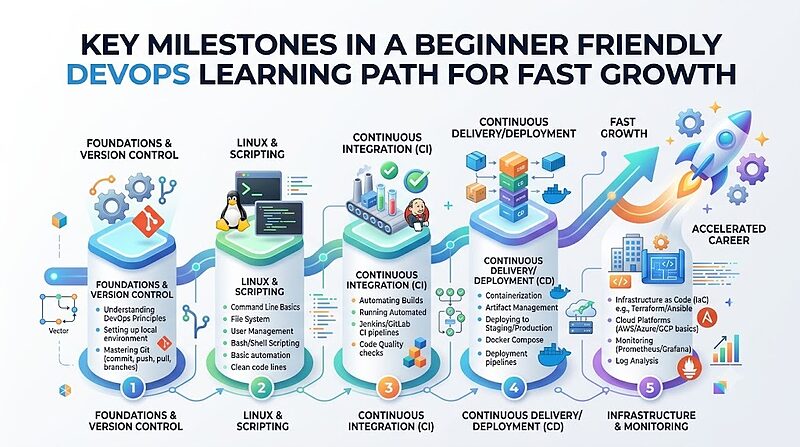 Key Milestones In A Beginner Friendly DevOps Learning Path For Fast Growth