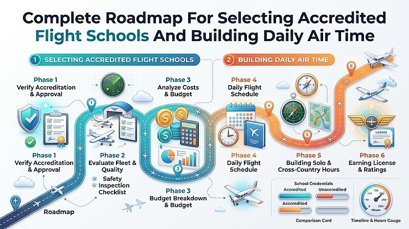 Complete Roadmap For Selecting Accredited Flight Schools And Building Daily Air Time