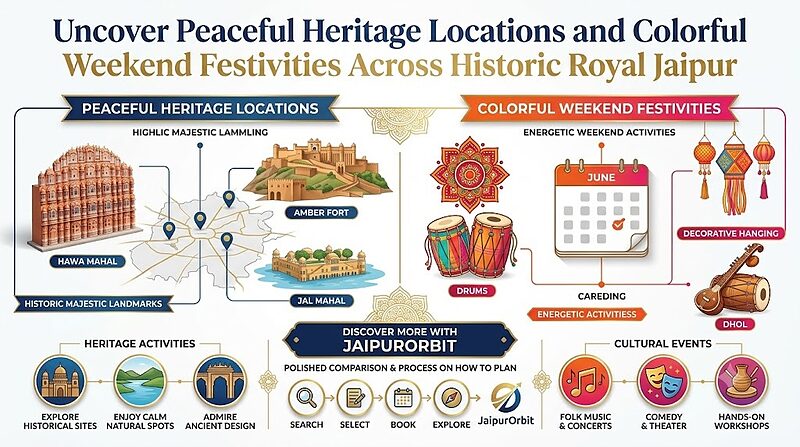 Uncover Peaceful Heritage Locations and Colorful Weekend Festivities Across Historic Royal Jaipur