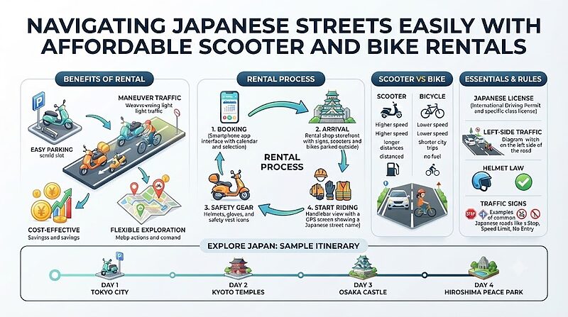 Navigating Japanese Streets Easily With Affordable Scooter And Bike Rentals